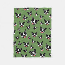 Milo de Boston Terrier Fleece Deken