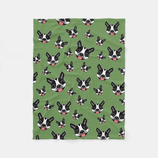 Milo de Boston Terrier Fleece Deken (Voorkant)