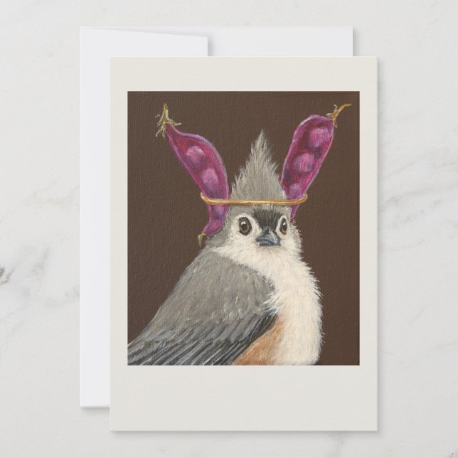 Milo de tufted titmouse flat card (Voorkant)