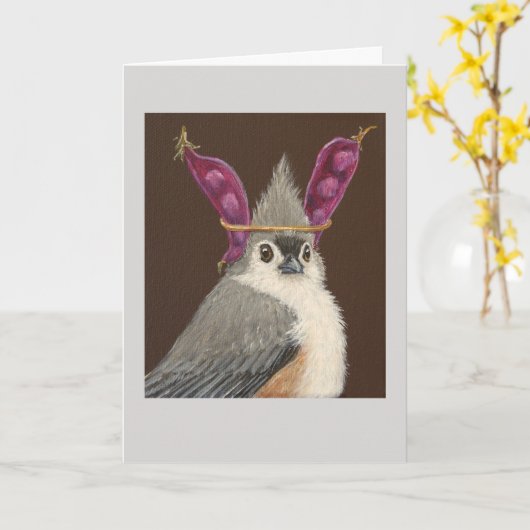 Milo de tufted titmuiskaart kaart (Gele Bloem)