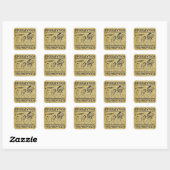 Milo en de stier - progressieve overbelasting - Wo Vierkante Sticker (Vel)
