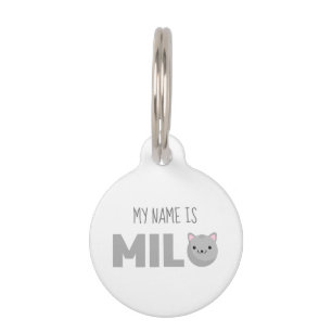 Milo Gray of Ginger Cat Pet ID Tag Huisdierpenning