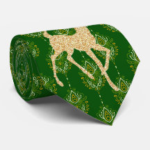 Milo Kerstmis Collectie Gold Deer over Groen