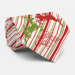Milo Kerstmis Collectie Rood en Groene rendieren Stropdas