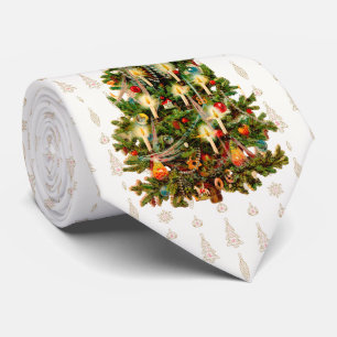 Milo Kerstmis Collectie Vintage kerstboom Stropdas