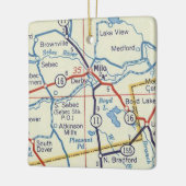 Milo Maine  Map Keramisch Ornament (Links)