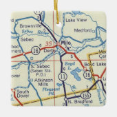 Milo Maine  Map Keramisch Ornament (Voorkant)