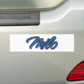 Milo Name blue Aufkleber Sticker Autoaufkleber (Op auto)