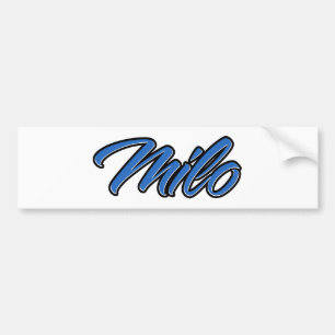 Milo Name blue Aufkleber Sticker Autoaufkleber