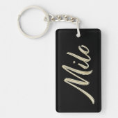 Milo Name whitegold Schlüsselanhänger Anhänger Sleutelhanger (Voorkant)