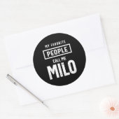 Milo Persoonlijke naam Birthday Gift Ronde Sticker (Envelop)