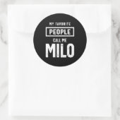 Milo Persoonlijke naam Birthday Gift Ronde Sticker (Tas)