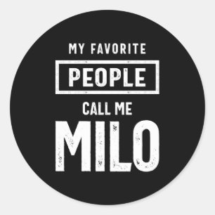 Milo Persoonlijke naam Birthday Gift Ronde Sticker