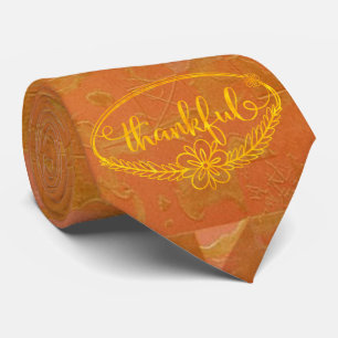 Milo Thankful Thanksgiving Oranje Stropdas