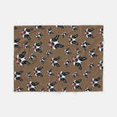 Milo The Boston Terrier Fleece Deken (Voorkant (Horizontaal))