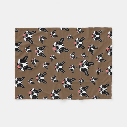 Milo The Boston Terrier Fleece Deken (Voorkant (Horizontaal))