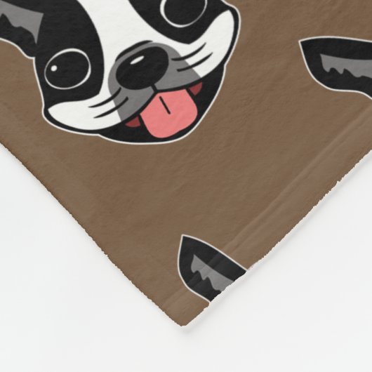 Milo The Boston Terrier Fleece Deken (Hoek)