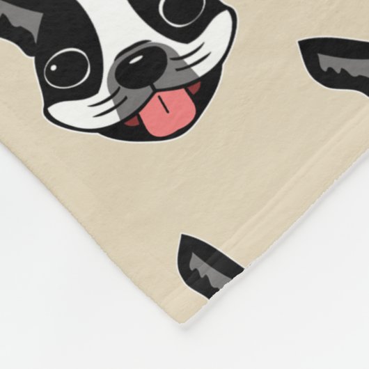 Milo The Boston Terrier Fleece Deken (Hoek)