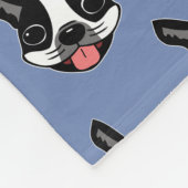 Milo The Boston Terrier Fleece Deken (Hoek)