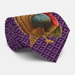 Milo Turkey Thanksgiving Paars Stropdas