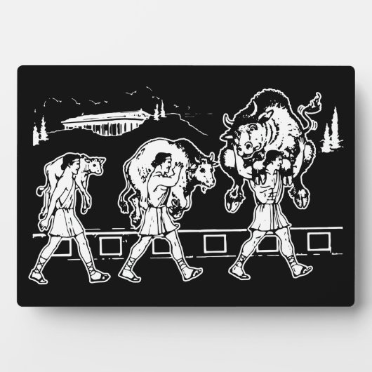 Milo van Croton en de stier - Gym Motivatie Fotoplaat (voorkant)