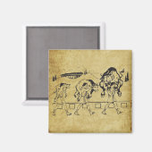 Milo van Croton en de stier - Gym Motivatie Magneet (Voorkant / Achterkant)