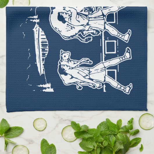 Milo van Croton en de stier - Gym Motivatie Theedoek (Gevouwen)