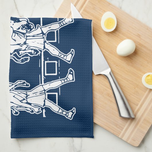 Milo van Croton en de stier - Gym Motivatie Theedoek (Quarter Fold)