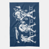 Milo van Croton en de stier - Gym Motivatie Theedoek (Verticaal)