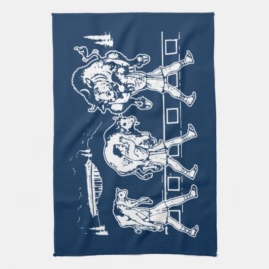 Milo van Croton en de stier - Gym Motivatie Theedoek (Verticaal)