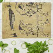 Milo van Croton en de stier - Gym Motivatie Theedoek (Gevouwen)