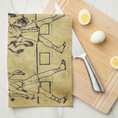 Milo van Croton en de stier - Gym Motivatie Theedoek (Quarter Fold)