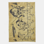 Milo van Croton en de stier - Gym Motivatie Theedoek (Verticaal)