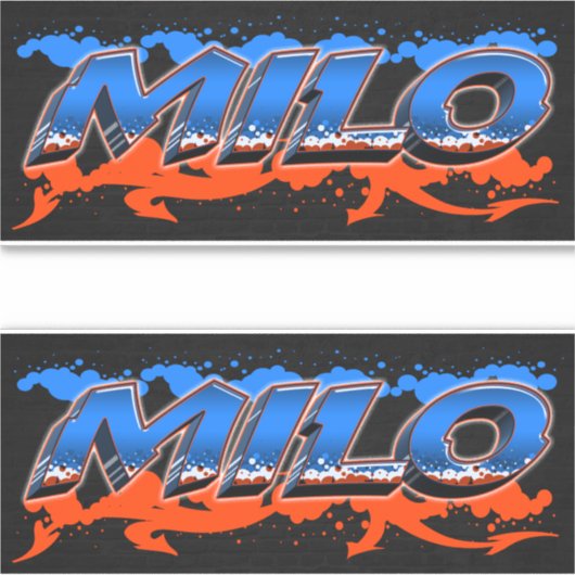 Milo Vorname Name Graffiti Aufkleber Sticker (Voorkant)