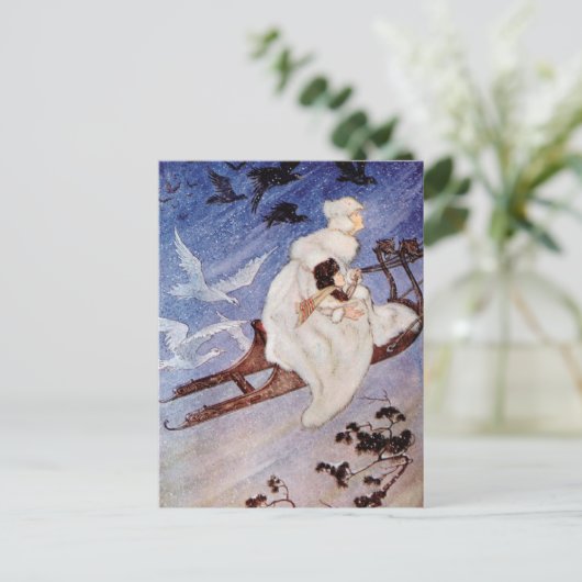  Milo Winter De Sneeuwkoningin Briefkaart (Staand voorkant)