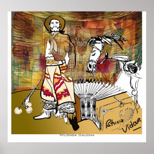 Milonga Gaucha Tango Poster (Voorkant)