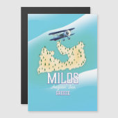 Milos, de Grieks-eilandkaart-reisposterkunst. (Voorkant / Achterkant)