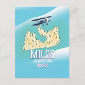 Milos, de Grieks-eilandkaart-reisposterkunst. Briefkaart (Voorkant)