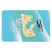 Milos, de Grieks-eilandkaart-reisposterkunst. Magneet (Horizontaal)