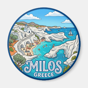 Milos Eiland, Sarakiniko Strand Griekenland Magneet