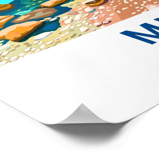 Milos Griekenland Reisprint Poster (Hoek)