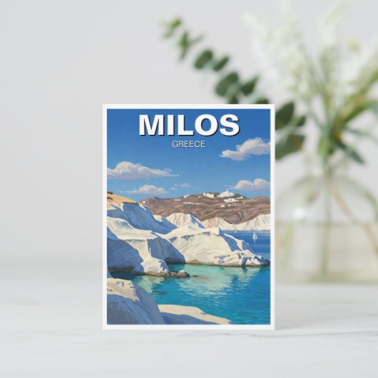 Milos Griekenland Reizen Briefkaart (Staand voorkant)