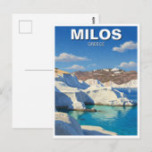 Milos Griekenland Reizen Briefkaart (Voorkant / Achterkant)
