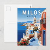 Milos Griekenland Reizen Kunst Vintage Briefkaart (Voorkant / Achterkant)