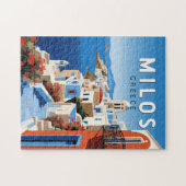 Milos Griekenland Reizen Kunst Vintage Legpuzzel (Horizontaal)