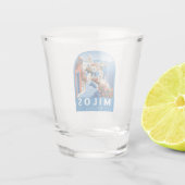 Milos Griekenland Reizen Kunst Vintage Shot Glas (Achterkant)