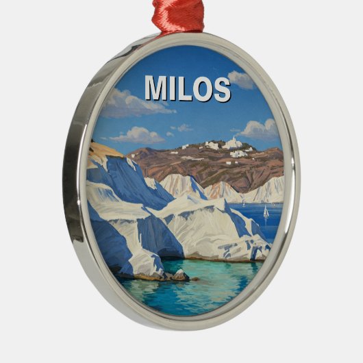 Milos Griekenland Reizen Metalen Ornament (Rechts)