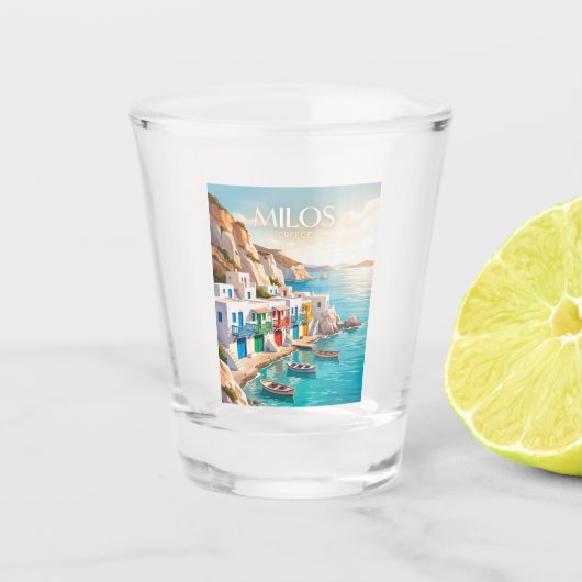 Milos Griekenland Shot Glas (Voorkant)