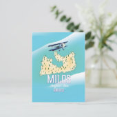Milos, Grieks eiland Kaart reisposter kunst. (Staand voorkant)