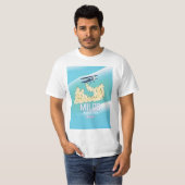 Milos, Grieks eiland Kaart reisposter kunst. T-shirt (Voorkant volledig)